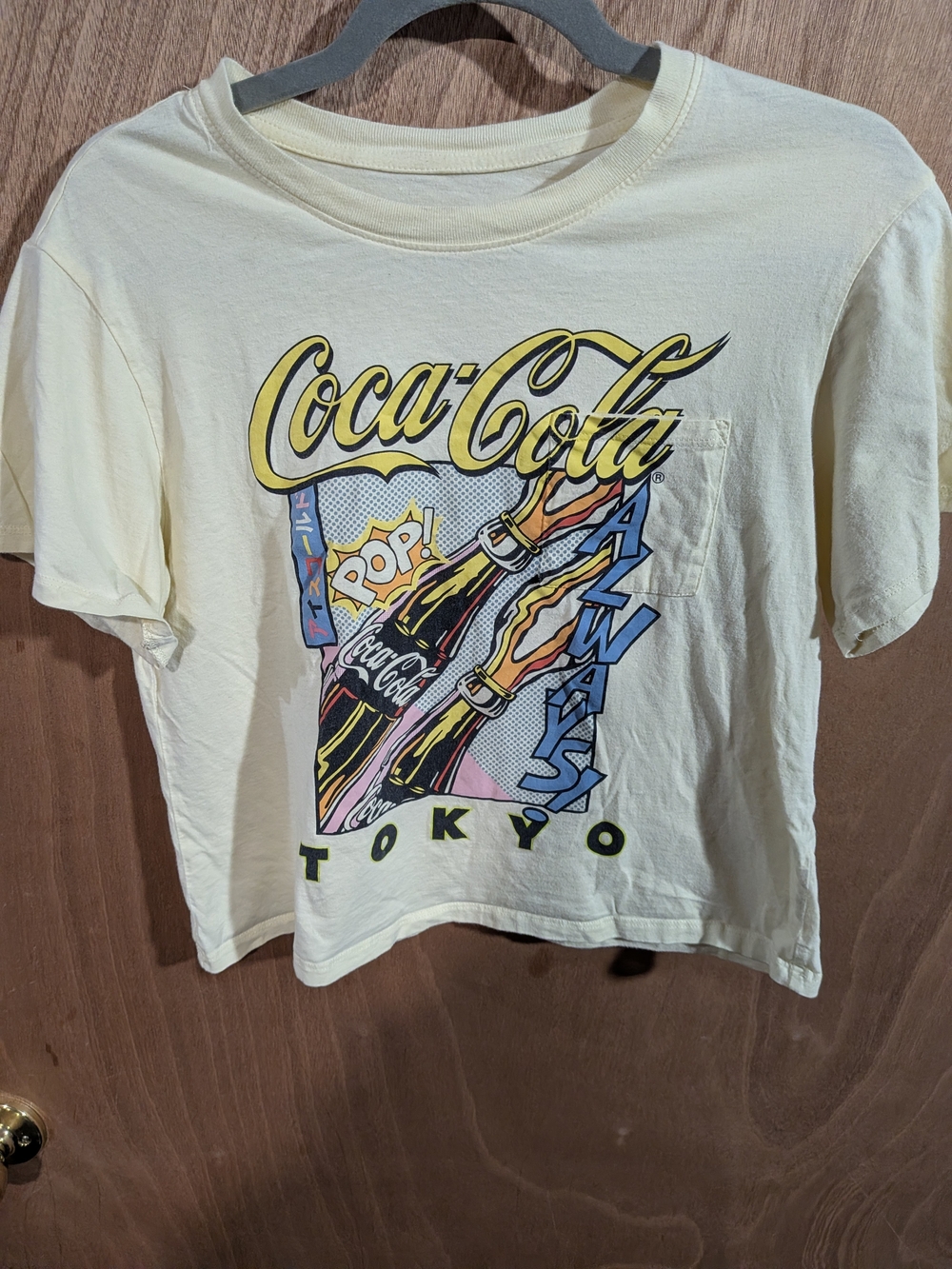 Coca Cola Kids' Pale Yellow Graphic Tee - Tokyo Pop Art